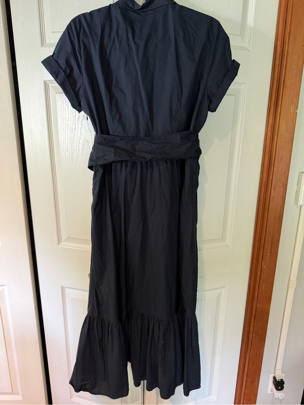 J. Crew Ruffle-front Maxi Dress in Cotton Poplin - Picture 4 of 5